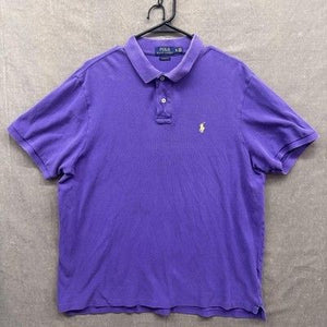 Polo Ralph Lauren Polo Shirt Mens 2XL Purple Cotton Logo Pony Short Sleeve 5