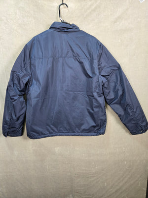 Robert Graham Men's Navy Blue Insulated Full Zip Jacket Stand Collar Winter Coat 5