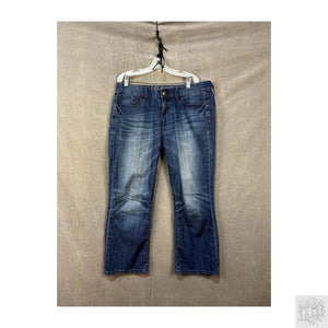 Express Bootcut Women's Jeans Size 9 Medium Wash Distressed 1