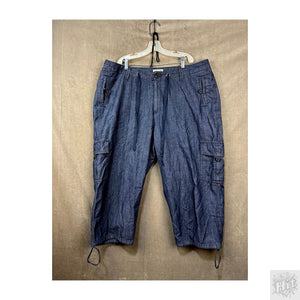 St. John's Bay - Women's Casual Cargo Pants - Denim & Cotton Size 18W 1