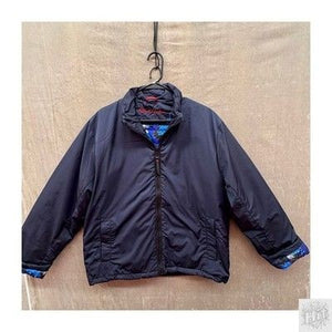 Robert Graham Navy Blue Jacket with Floral Lining - Size L 3