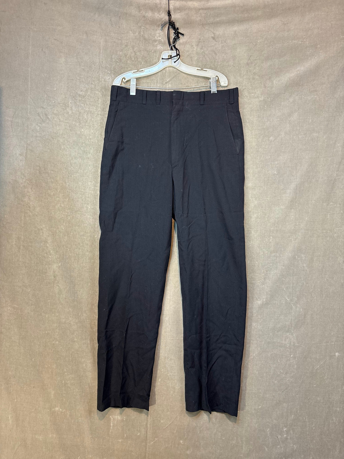 Dress Pants Men Black Solid W 34 L 32 Good Condition