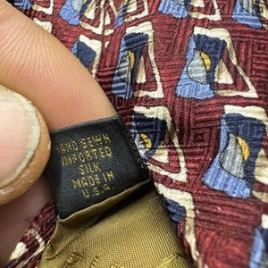 Robert Talbott Mens Silk Novelty Beer Mug Red Blue Necktie Pre-Owned Good Condit 5