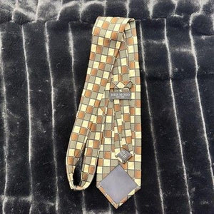 Hermoso Tie Mens Classic Geometric Squares Silk Neckwear Wide Dress Business Pre 5