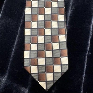 Hermoso Tie Mens Classic Geometric Squares Silk Neckwear Wide Dress Business Pre 1