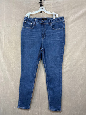 Free Assembly Jeans Women Blue Medium Wash Straight Size 16 Good Used Condition 1