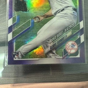 2021 Topps Chrome Purple Refractor #USC81 Clarke Schmidt RC Rookie Card Yankees 4