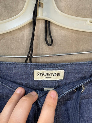 St John's Bay Women's Casual Cargo Pants Denim Cotton 18W Good Condition 2