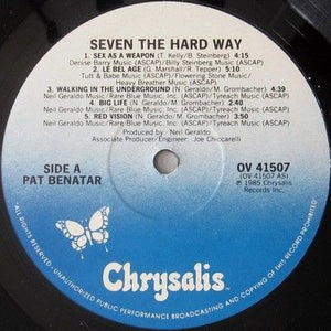 Pat Benatar Seven The Hard Way Vinyl LP Record Used Rock Album 3