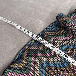 Zaful Mens Shirt Large Multicolor Chevron Pattern Short Sleeve Button Up Pre-Own 4