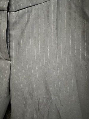 Armani Collezioni Pants Womens 14 Navy Pinstripe Virgin Wool Blend Elegant Suit 3