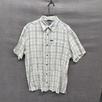 Columbia Shirt Mens Medium Plaid Short Sleeve Button Up Outdoors Hiking Casual