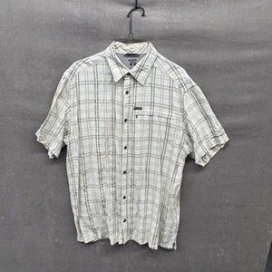 Columbia Mens Medium Plaid Short Sleeve Button Up Shirt Outdoors Hiking Casual P 1