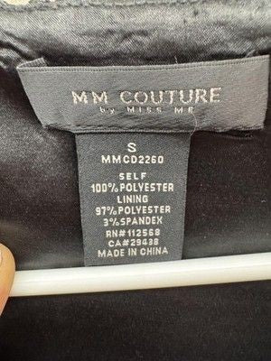 MM Couture Dress Womens Small Black Sequin Lace Sleeveless Cocktail Party Mini 4