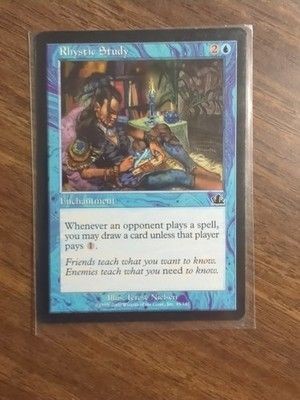 Magic The Gathering Prophecy Rhystic Study Card Ungraded MTG 2000 1