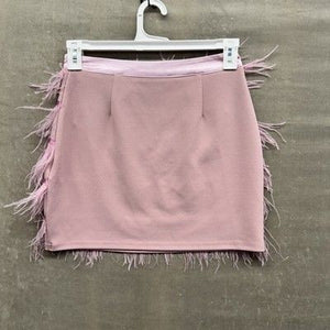 Missguided Skirt Womens Medium Feather Mini Party Statement UK 10 US 6 EUR 38 4