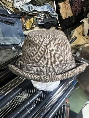 Country Gentleman Traveler Walking Hat Wool Size Large Brown Herringbone 3