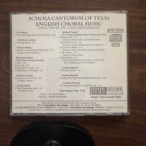 Schola Cantorum of Texas English Choral Music CD Live Very Good Condition 2