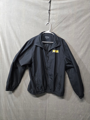 NRA Black Zipper Long Sleeve Collared Fall Winter Windbreaker Eagle 1