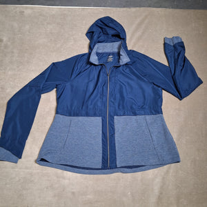 Avia Girls Navy Blue Colorblock Hooded Zip Jacket Size L 12-14 1