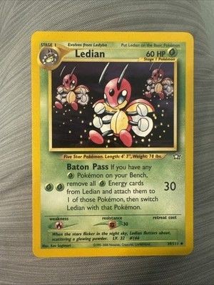Pokemon Ledian 39/111 Neo Genesis 1st Edition Three Duplicates 1