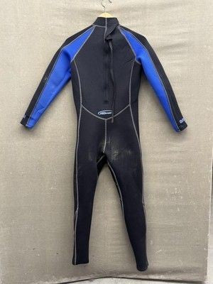 NeoSport Wetsuit Mens Small Black Blue Full Body 3/2mm Neoprene Surf Dive Suit