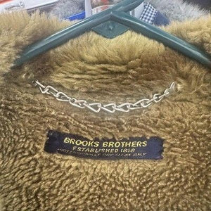 Brooks Brothers Mens Coat XL Faux Fur Lined Button Up Vintage 70s Pre-Owned Good 5