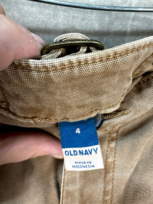 Old Navy Tan Cargo Pants with Multiple Pockets, Size 4 2