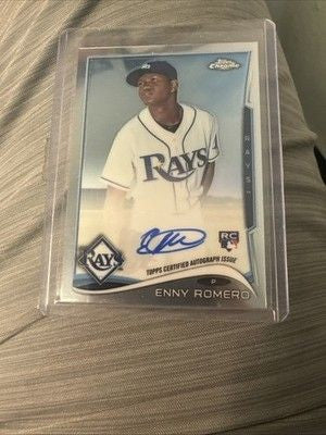 Enny Romero Rookie Auto Silver Refractor RC 2014 Topps Chrome Card #3 Rays 1