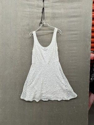 APT 9 Dress Womens Small White Crochet Lace Sleeveless Lined Summer Party 5