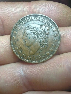 1837-1841 Hard Times Token Daniel Webster Credit - Error Coin 3
