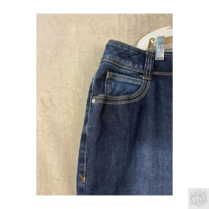 Lane Bryant Skinny Women's Jeans Size 28 Dark Wash Zipper details Stretch 3