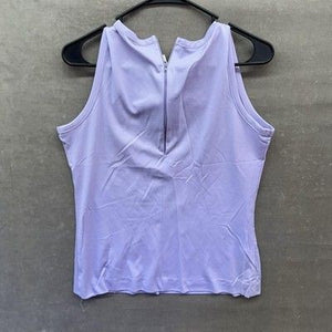 Vintage Sunny South Tank Top Womens Medium Purple Sleeveless Zip Back Dallas 70s 4