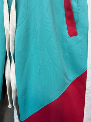 Superdry Track Pants Men Color Block Turquoise Red White Size L Good Condition 4