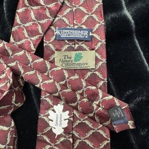Kuppenheimer Mens Silk Tie Spinner Dolphin Leaf Pattern Pre-Owned Good Condition 5