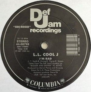 L.L. Cool J I'm Bad / Get Down 12" Vinyl Record 3