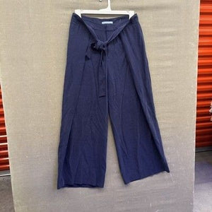 Antonio Melani Pants Navy Blue Wide Leg Tie Waist Womens 8 Pre-Owned Excellent 3