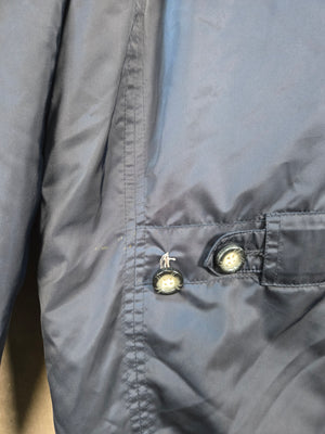 ROUNDTREE & YORKE Men's Navy Blue Button Logo Strap Zipper Jacket Size S 5