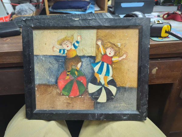 Vintage Framed Original Painting by Joyce Roybal Signed