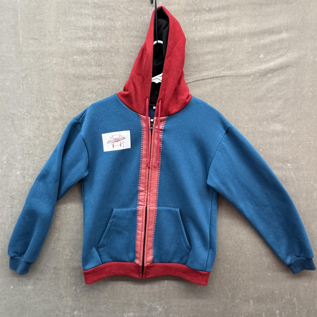 Marvel Comics Spider-Man Hoodie Sweatshirt Boys 5 Blue Red Full Zip Two Tone