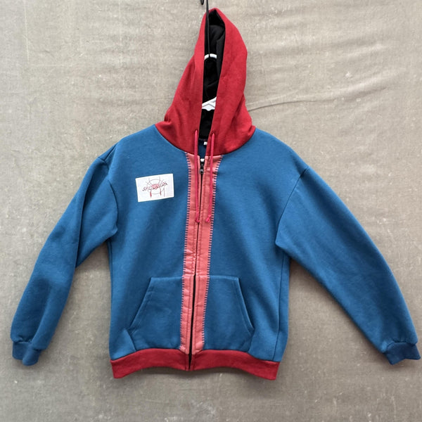 Marvel Comics Spider-Man Hoodie Sweatshirt Boys 5 Blue Red Full Zip Two Tone